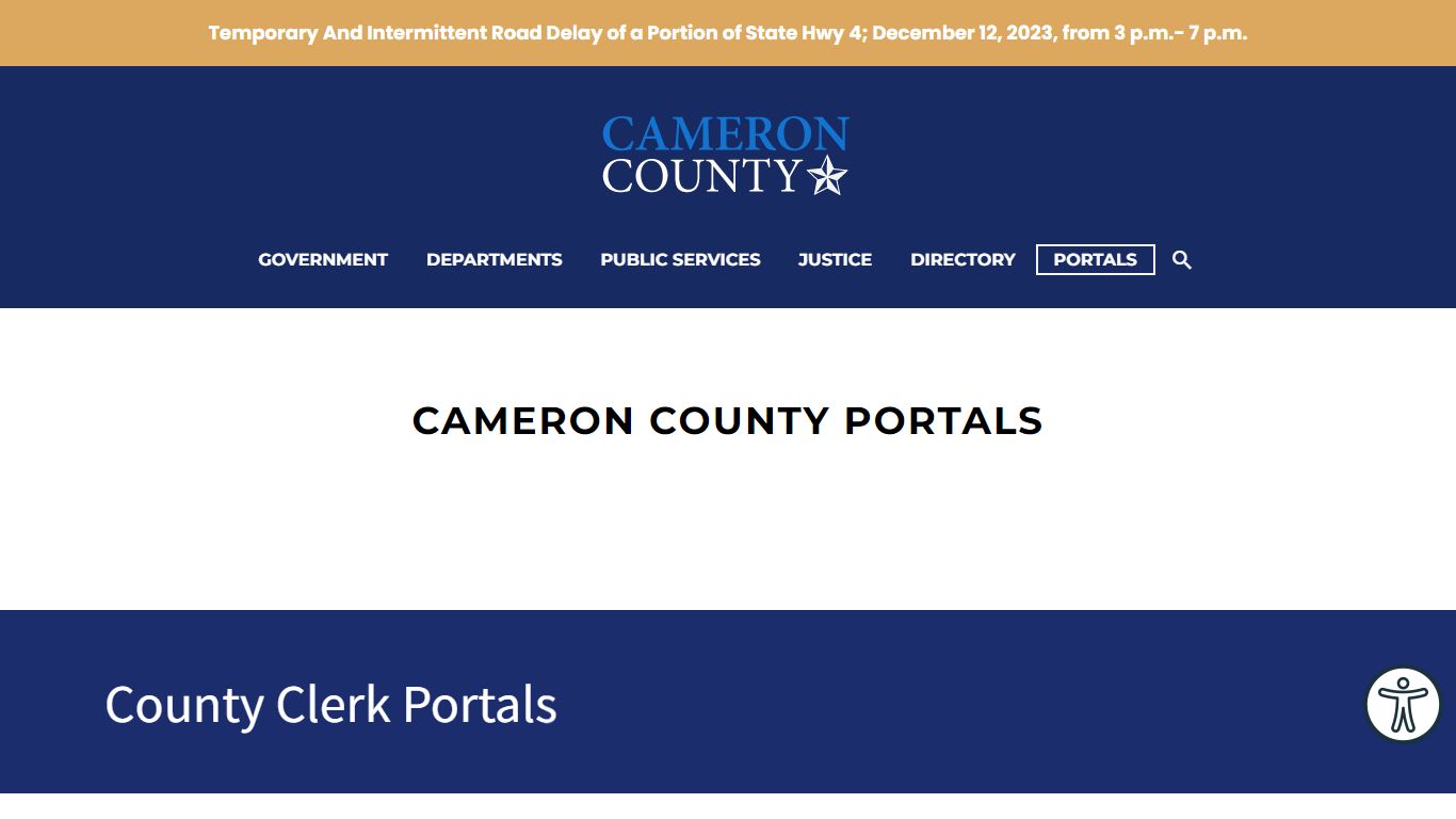 Cameron County Portals - Cameron County